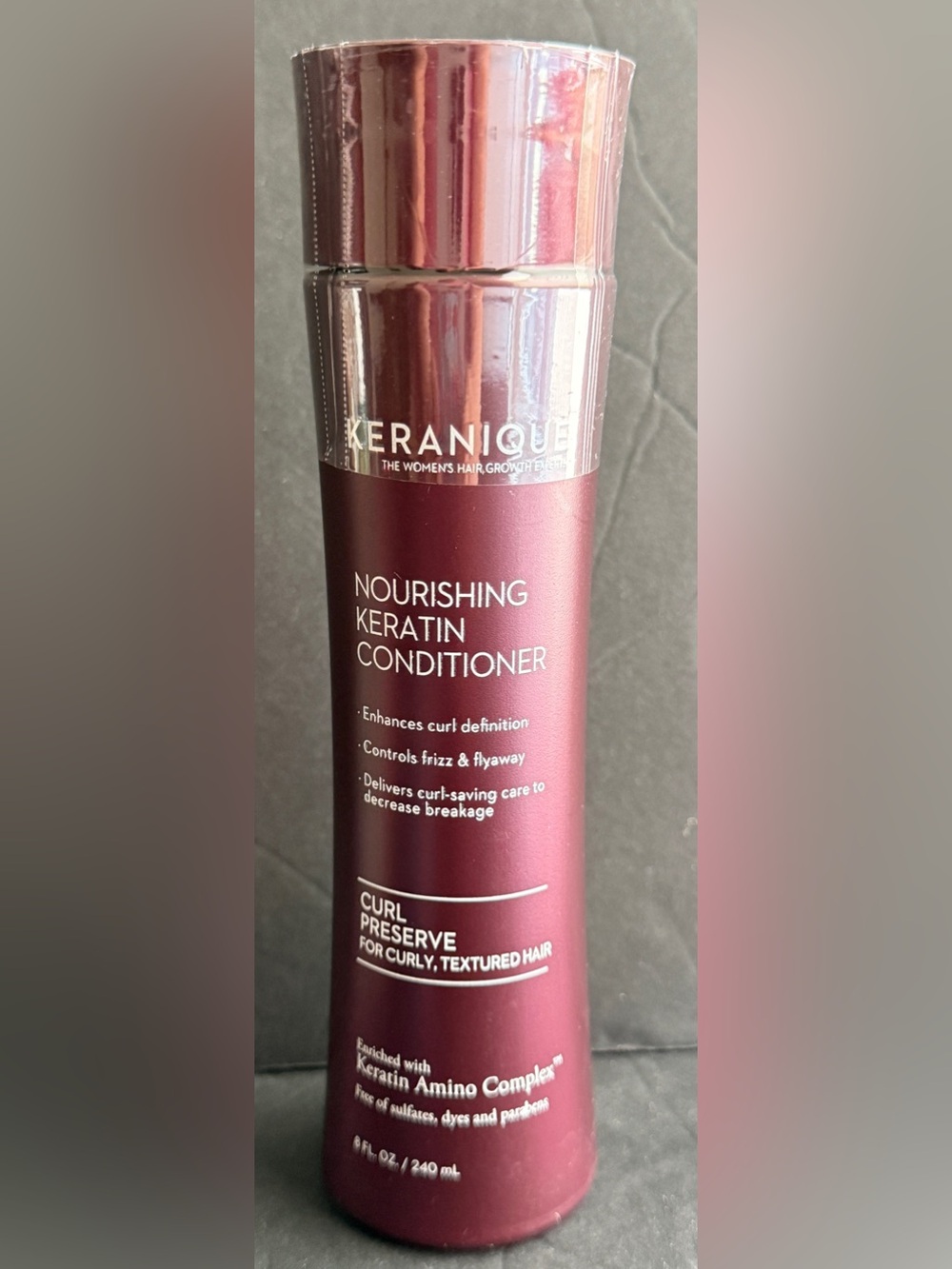 Keranique Nourishing Keratin Conditioner Curl Preserve Thinning Hair 8oz NEW